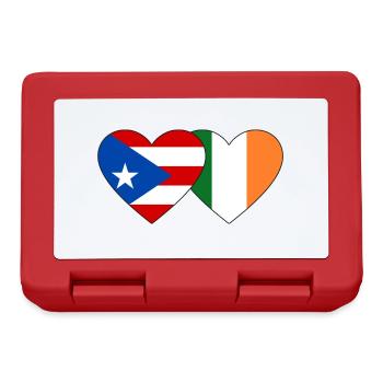 Porto Rico Drapeau de l’Irlande Coeur - Boîte à goûter - rouge - Devant