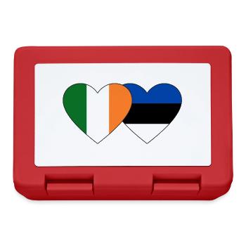 Ireland Estonia Flag Heart - Lunchbox - red - Front