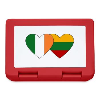 Ireland Lithuania Flag Heart - Lunchbox - red - Front