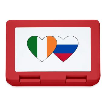 Irland Russland Flagge Herz - Brotdose - Rot - Vorne