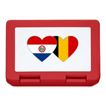 Paraguay Belgique Drapeau du Cœur - Boîte à goûter - rouge - Devant