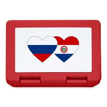 Russie Paraguay Drapeau du Cœur - Boîte à goûter - rouge - Devant