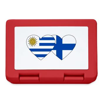 Uruguay Finland Heart Flag - Lunchbox - red - Front