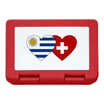 Uruguay Switzerland Heart Flag - Lunchbox - red - Front