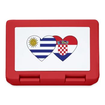 Uruguay Croatia Heart Flag - Lunchbox - red - Front