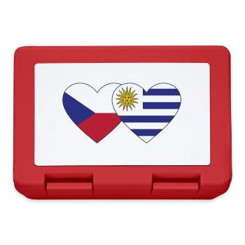 République tchèque Uruguay Drapeau du cœur - Boîte à goûter - rouge - Devant