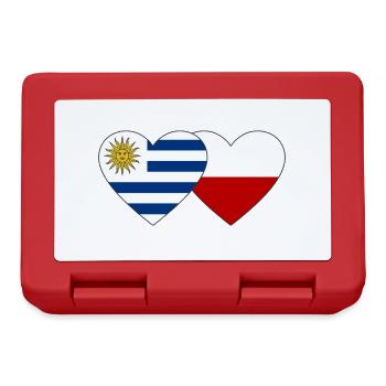 Uruguay Poland Heart Flag - Lunchbox - red - Front