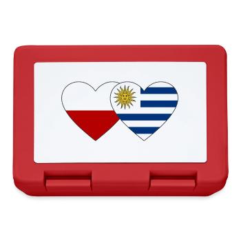 Poland Uruguay Heart Flag - Lunchbox - red - Front