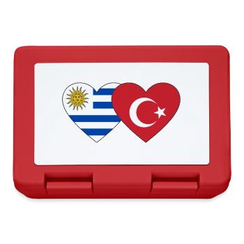 Uruguay Turkey Heart Flag - Lunchbox - red - Front