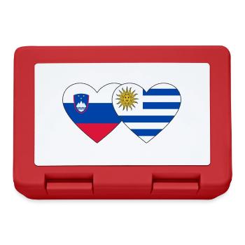 Slovenia Uruguay Heart Flag - Lunchbox - red - Front