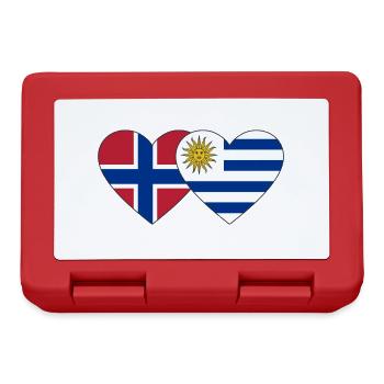 Norway Uruguay Heart Flag - Lunchbox - red - Front