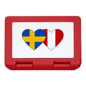 Sweden Peru Heart Flag - Lunchbox - red - Front