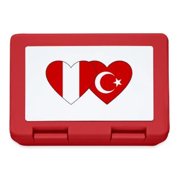 Pérou Drapeau du cœur de la Turquie - Boîte à goûter - rouge - Devant