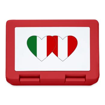 Italie Pérou Drapeau du Cœur - Boîte à goûter - rouge - Devant
