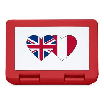 Angleterre Pérou Drapeau du Cœur - Boîte à goûter - rouge - Devant