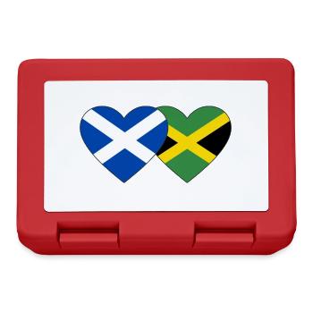 Écosse Jamaïque Drapeau du cœur - Boîte à goûter - rouge - Devant