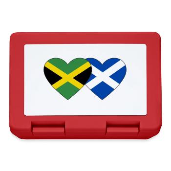 Jamaika Schottland Herz Flagge - Brotdose - Rot - Vorne