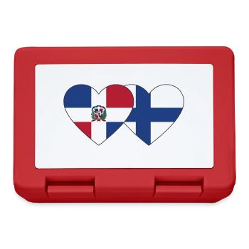 Dominican Republic Finland Flag Heart - Lunchbox - red - Front