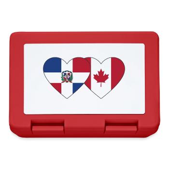 République dominicaine Canada Flag Heart - Boîte à goûter - rouge - Devant
