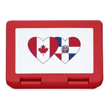 Kanada Dominikanische Republik Flagge Herz - Brotdose - Rot - Vorne