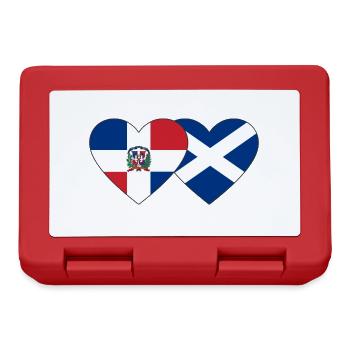 Dominikanische Republik Schottland Flagge Herz - Brotdose - Rot - Vorne