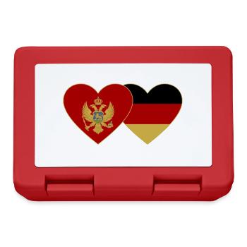 Montenegro Germany Flag - Lunchbox - red - Front