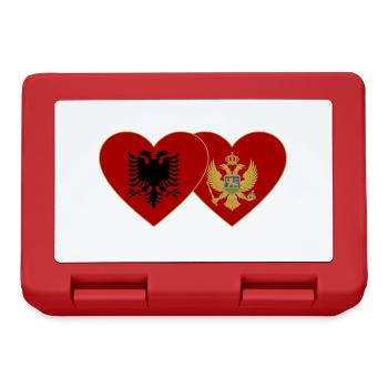 Albania Montenegro flag - Lunchbox - red - Front
