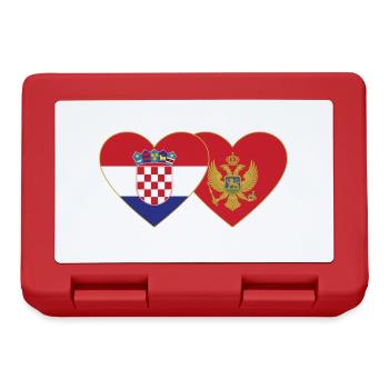 Croatia Montenegro Flag - Lunchbox - red - Front