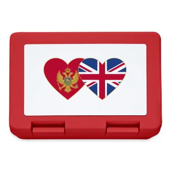 Montenegro England Flagge - Brotdose - Rot - Vorne