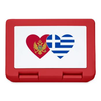 Montenegro Griechenland Flagge - Brotdose - Rot - Vorne