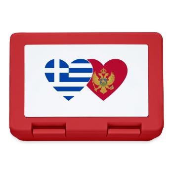 Griechenland Montenegro Flagge - Brotdose - Rot - Vorne