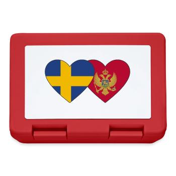 Schweden Montenegro Flagge - Brotdose - Rot - Vorne