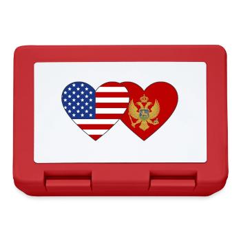 USA Montenegro flag - Lunchbox - red - Front