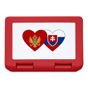 Montenegro Slowakei Flagge - Brotdose - Rot - Vorne