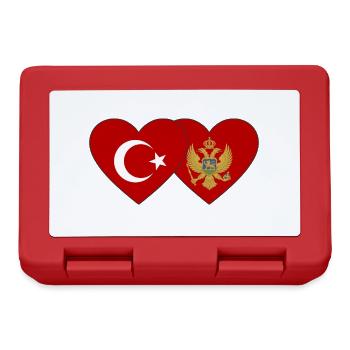 Turkey Montenegro flag - Lunchbox - red - Front