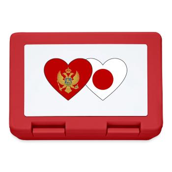 Montenegro Japan Flagge - Brotdose - Rot - Vorne