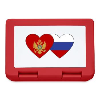 Montenegro Russland Flagge - Brotdose - Rot - Vorne