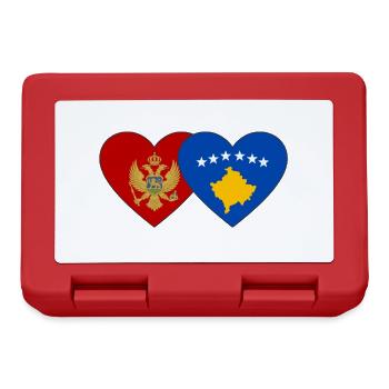 Montenegro Kosovo Flagge - Brotdose - Rot - Vorne