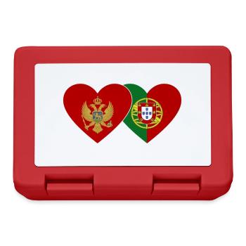 Monténégro Portugal Drapeau - Boîte à goûter - rouge - Devant