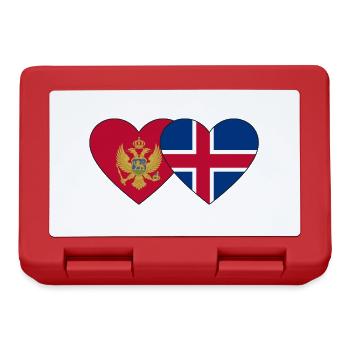 Monténégro Drapeau de l’Islande - Boîte à goûter - rouge - Devant
