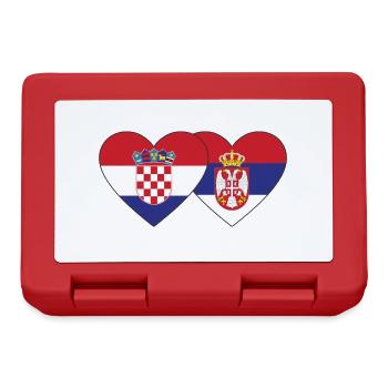 Croatie Serbie Drapeau du Cœur - Boîte à goûter - rouge - Devant