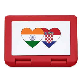 India Croatia Flag Heart - Lunchbox - red - Front