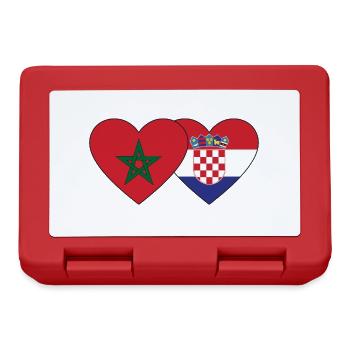 Morocco Croatia Flag Heart - Lunchbox - red - Front
