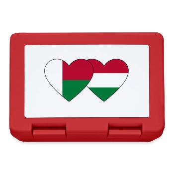 Madagascar Hungary Flag Heart - Lunchbox - red - Front
