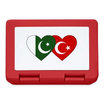 Pakistan Turquie Drapeau Coeur - Boîte à goûter - rouge - Devant