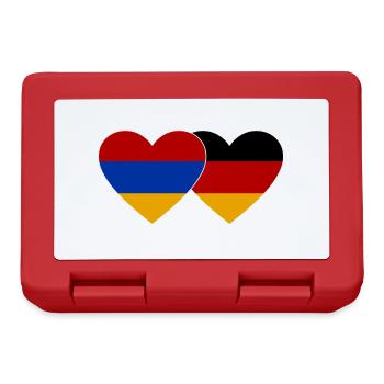 Arménie Allemagne Drapeau Coeur - Boîte à goûter - rouge - Devant