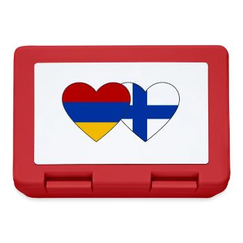 Armenien Finnland Flagge Herz - Brotdose - Rot - Vorne