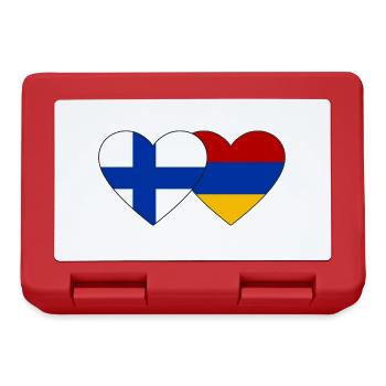 Finlande Arménie Drapeau Coeur - Boîte à goûter - rouge - Devant