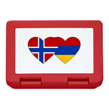 Norway Armenia Flag Heart - Lunchbox - red - Front