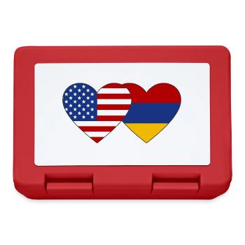 États-Unis Arménie Flag Coeur - Boîte à goûter - rouge - Devant